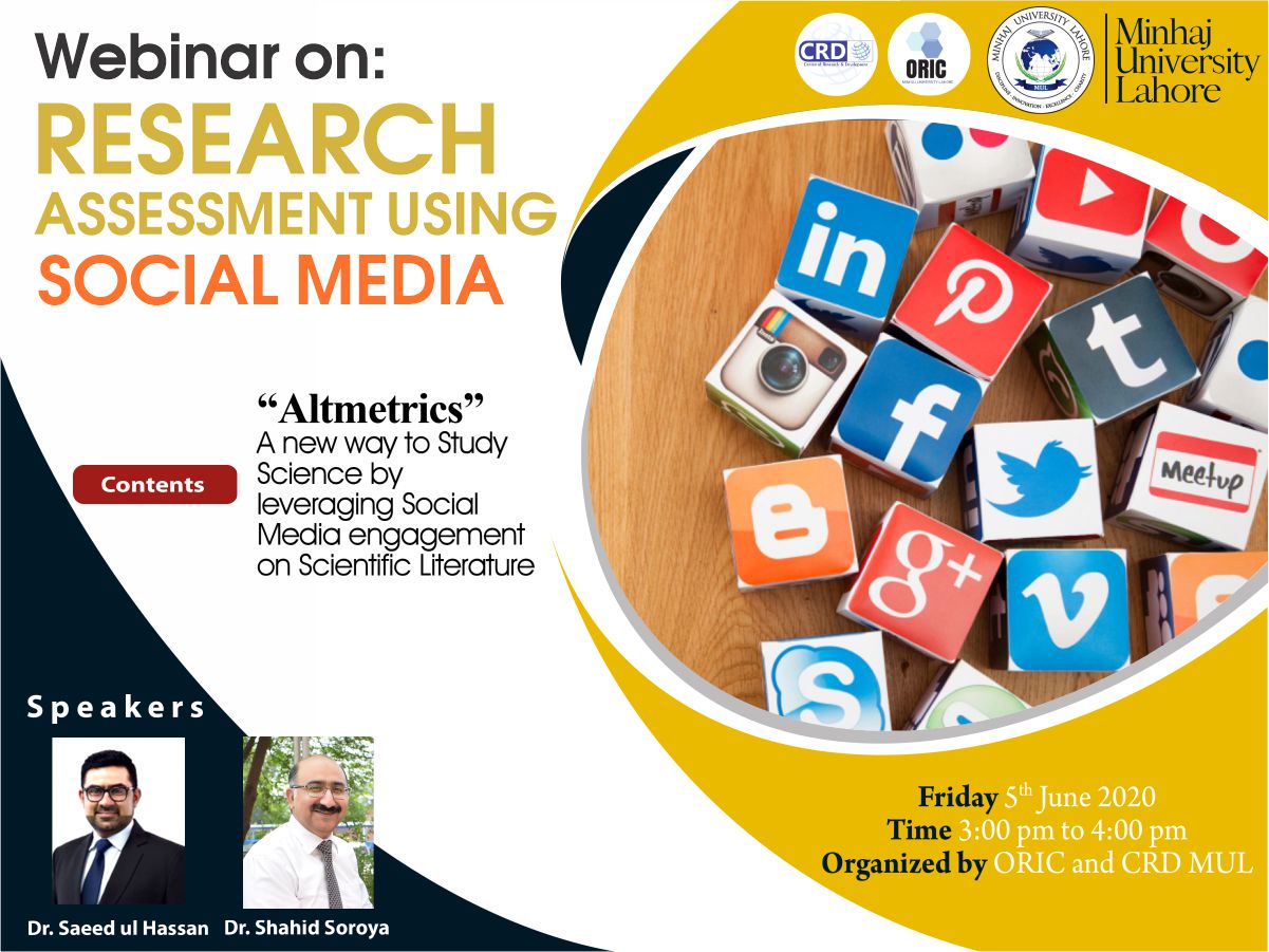 Webinar on Research Assessment using Social Media Contents